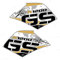 n.2 Adesivi 3D Protezioni Serbatoio Laterali compatibile con/sostitutivo per BMW R 1200 GS ADVENTURE 2006-2013 (Giallo)