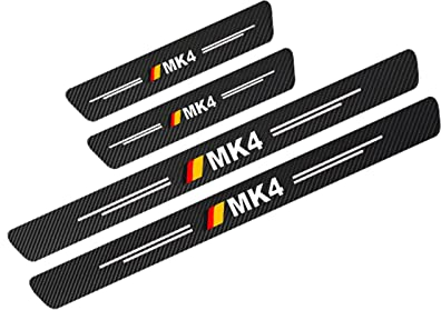 KBUYS 4Pcs Car Protector Door Sill Stickers Compatible With Volkswagen VW Golf MK1 MK2 MK3 MK4 MK5 MK6 MK7 MK8 Accessories (Color : MK4)