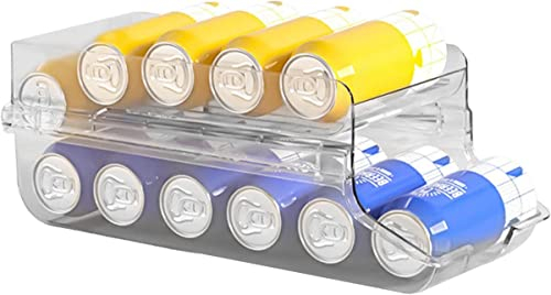 COERSD Organizador De Nevera - Dispensador De Latas Soporte para Latas | Organizador De Latas De Nevera | Dispensador De Latas para Nevera para Bebidas, Cerveza, Burbujas, Refrescos