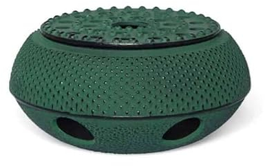 MAOCI Stövchen aus Gusseisen grün | Japanisches Arare Design | Teewärmer & Untersetzer für Eisen Teekannen