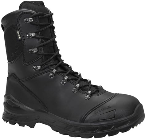 LOWA Sicherheitsschuhe Seeker Work LX Pro GTX S3S CI, Damen und Herren, Leder, Stahlkappe, leicht, robust 43, Schwarz