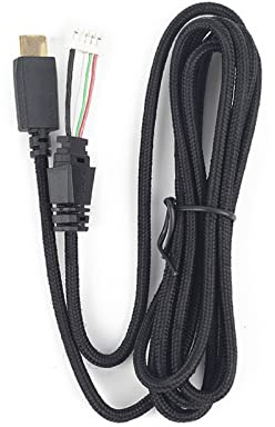BYUTFA Kopfhörerkabel Ersatz Opne-End Bare Cord Line Kopfhörerkabel Stereokabel für ROG Delta/Delta S USB-C Headset-Kabel