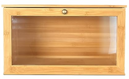 ViLLeX Portapane, portapane semplice assemblato, cucina in legno di bambù, sala da pranzo, organizer da cucina minimalista e contenitore