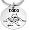 Cadeau Fetes des Peres Papa Porte Clef Papa Cadeau Anniversaire Papa Porte Cle Cadeau Papa Noel Idee Cadeau pour Futur Jeune Papa Cadeau Personnalisé Homme Original Utile (4 enfants)