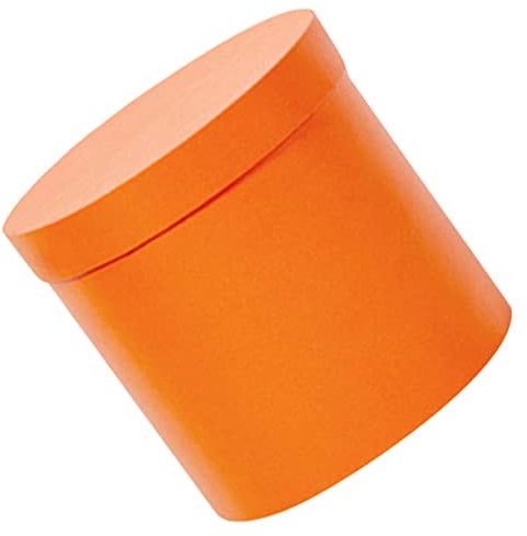 Orange Zylinderförmige Blumenarrangementbox, Rund, aus Papier
