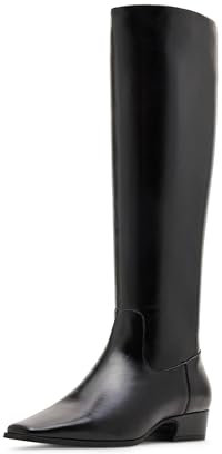 Madden Girl Florance Kniehohe Stiefel für Damen, Schwarz glänzend, 37 EU