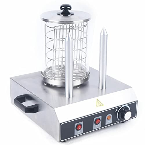 Macchina per Hot-Dogs Macchina per Hot-Dogs Professionale Con 2 Supporti Di Spiedini 422w Temperatura Massima 85 °C In Acciaio Inox Per Ristoranti Fast Food Caddies