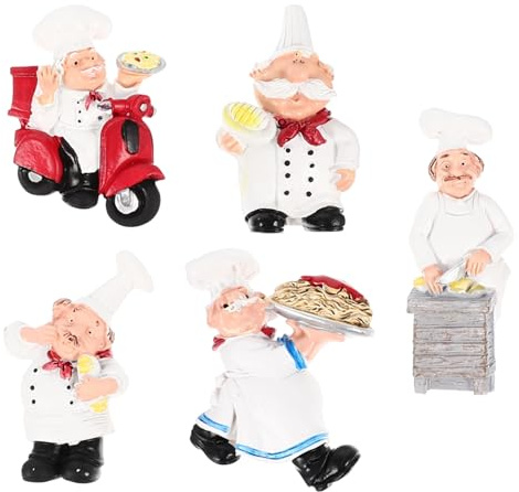 CIYODO 5 Stück Koch-Magnete Aus Harz Cartoon-Magnete Für Kühlschrank Magnetische Aufkleber Für Zuhause Und Büro