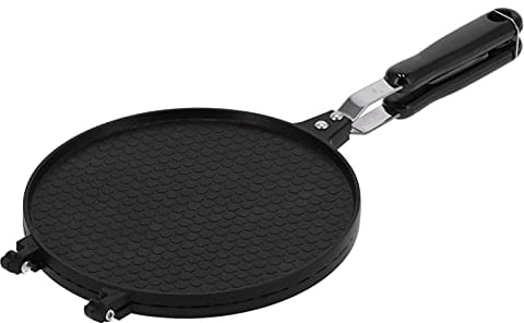 Waffle Cone and Bowl Maker, Double Sided Non Stick Ice Cream Cone Maker, Aluminum Homemade Ice Cream Cone Baking Cookie Iron Machine, Egg Roll Baking Pan Crispy Omelet Machine