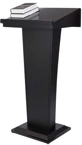 BTZHY Lutrins et podiums, Rednerpult-Podiumständer, tragbare Rednerpulte, Eisenlack-Podeste, Neigungsdesign, Stehpult, Dichteplatte, Podiumständer, 58 x 48 x 120 cm, Stehpult