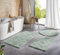 Taracarpet Badematte Homestyle rutschfest waschbar Badezimmerteppich Bad-Vorleger, WC Deko, Duschvorleger für Dusche und Badewannen sehr weich und als Set kombinierbar Grün Dühne 080x150 cm
