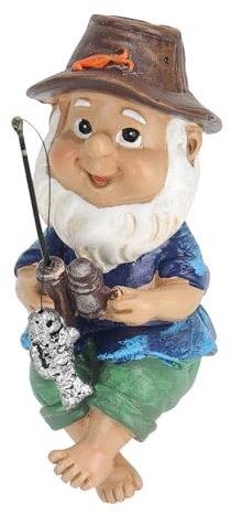 Angeln Figur Zwerg Deko Gartenfiguren für Yard,Hof, Balkon, Landschaft,Garten