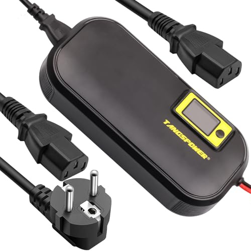 54,6V 12A Netzteil Ladegerät Intelligentes einstellbares Ladegerät für 13Series 48V 46.8V 53.5V 50V Lithium Li-Ion Li-Poly Akku. (C13 Schutzkontakt Stecker)