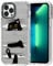 MOSNOVO Case for iPhone 13 Pro Max, [Buffertech 6.6ft Military-Grade Drop Protection] [Anti Peel Off Tech] Clear TPU Bumper Phone Case Cover Design - Hidden Black Cat