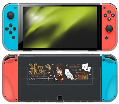 Head Case Designs Offizielle Harry Potter Harry Abzeichen Und Figuren Schutzhülle Aus Weichem Gel kompatibel mit Nintendo Switch OLED