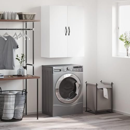 Xichuzi Armario de Pared Madera de ingeniería Blanco 69,5x34x90 cm, Mueble Auxiliar, Mueble De Cocina, Armarios De Cocina, Armario Colgar, Auxiliares para Baños, Armarios Baño 834978