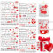 Yomover Valentinstag Rub on Sticker Kerzentattoos, 4 Stück Valentinstag Deko Kerzen Tattoo, Ich Liebe Dich Aufkleber, Valentinstag Kerzenfoile, für Möbel Fenster Kerzen Glas Scrapbook Holz