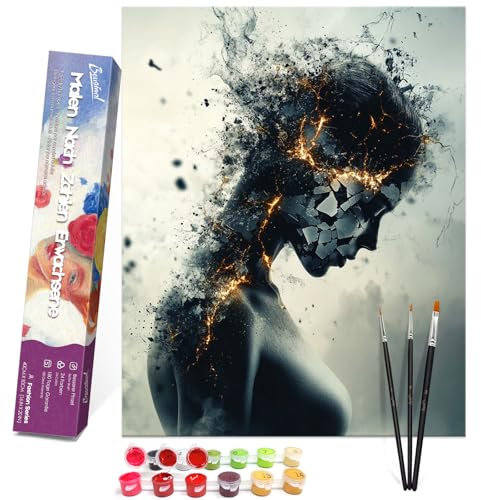 Bougimal Peinture par Numero Adulte Populaire, Sans Cadre inclure Pinceaux et Acryliques Peintures - 40x50 cm, Personnage