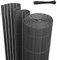 Jaxguom Brise-vue en PVC - 140 x 700 cm - Avec trois renforts nervures et serre-câbles - Protection contre le vent - Résistant aux intempéries - Pour clôture, jardin, terrasse - Anthracite