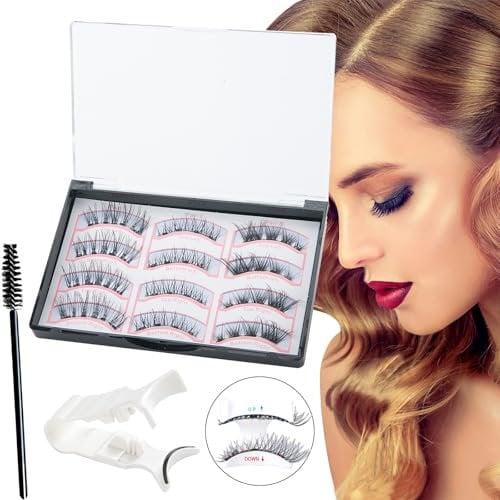 Magnet Wimpern 3D Magnetische Wimpern Natürlicher Look Wiederverwendbar Wasserdicht Kein Kleber Erforderlich Mit Applikator Für Tägliches Make-up Oder Dating, Hochzeit, Party 3 Paare