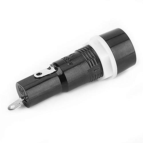 20 PCS Black Holder 250V 10A Porte-Vis de Vis Montée avec un écrou en Plastique et en Métal et des Bornes de Soudage pour les Fusibles pour 5x20 Mm Parfaitement adapté pour