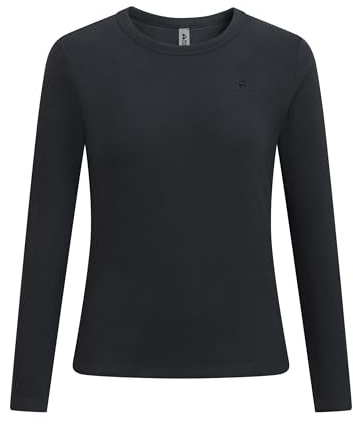 Pioneer Camp Damen Fleece Pullover Winter Warme Langarmshirt Midlayer | Warmes Fleeceshirt Weicher Thermo Unterhemd Thermounterwäsche mit Rundhalsausschnitt für Trekking, Wandern, Camping