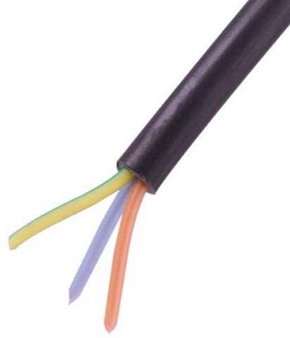 CONECTICPLUS Bobine de câble électrique Souple 3x2.5 mm_ H07 RNF 50 mètres Noire
