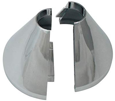 Keeney K857-21 Clip on Deep Flange Cover for 1/2 in. Pipe, Silver