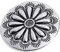Birsppy Handarbeit-Lieblingsladen 5 Metallknöpfe Ösenknöpfe 30mm rund silberfarben Knöpfe Knopf Muster Blume basteln
