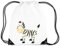 ShirtInStyle Turnbeutel für Kinder, Tiermotiv Zebra Farbe Weiss