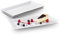 EMS UK LTD Waterside - Set of 4 White Porcelain Rectangle Platters