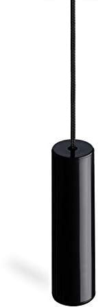 Bathroom Light Pull Cord String with Contemporary Jet Black Cord and Ergonomic Handle