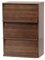 Iris Ohyama, Möbel, Bücherregal, Aufbewahrungsregal, 3 Klapptüren, Design, Modern, Mehrzweck, Büro, Schlafzimmer, Wohnzimmer - Flap Rack CHR-3 - Braun