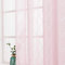 MIULEE Gardinen Vorhang Wohnzimmer 2er Set mit Ösen Transparente Vorhänge Stores gardinen mit kräuselband Stickerei Ösenschal Fensterschal Dekoschal für Schlafzimmer 160 x 140cm (H x B) Rosa