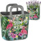alles-meine.de GmbH 4 Stück Flexi & flexibel Modell + Farbwahl XL große - biegbare - Einkaufskörbe/Pflanztasche mit Henkel - Flamingo & Blüten - Einkaufstaschen Aufbewahr..
