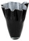 SIGNATURE HOME COLLECTION Glasvase Silber schwarz Blumenvase mundgeblasen 21 x 21 x 30 cm