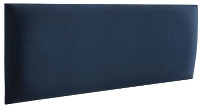 RAVIO Wandpaneele gepolstert | 3D Wandverkleidung mit Schaumstoff | Wandkissen als Kopfteil für Bett | Wanddekoration für Schlafzimmer, Kinderzimmer, Büro, Diele | (Navyblau, 30 x 15 cm)