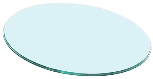 Tapa De Cristal Redondo Tablero De Cristal Canto Plano Pulido Cristal De Seguridad Hecho De Vidrio Templado Espesor 8 Mm Recambio Comedor(Size:110cm)