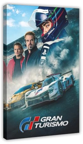 NEDOES Filmposter Gran Turismo, Leinwand-Poster, Wandkunst, Dekor, Bild, Gemälde für Wohnzimmer, Schlafzimmer, Dekoration, Rahmen-Stil, 60 x 90 cm