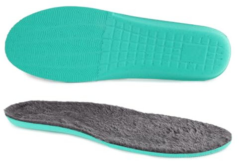 Riemot Lammwolle Einlegesohlen Damen Winter Warme Lammfellsohlen Einlegesohlen Dicke Weiche Flauschige Schaffell Schuheinlagen für Winterstiefel, Hausschuhe,Arbeitsstiefel Grau EU38