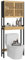 HOMCOM kleankin Étagère de Toilettes Meuble de Salle de Bain Dessus Toilette WC avec Placard 2 Portes et étagère Ouverte 60L x 21,5l x 172H cm Bambou - Bois Naturel et Noir