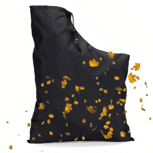 NJCXOLA 1 Pièces Sac Aspirateur Universel pour Souffleur de Feuilles, Sac de Collecte de Remplacement pour Souffleur, Sac pour Aspirateur Souffleur, Ramasse Feuilles Mortes, Noir
