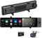 3-K Android 13 4G Dash Cam Rückspiegel, Carplay & Android AutoCar DVR, 12 Zoll IPS Touch Vollbildschirm, 4 GB + 64 GB, 5G Wifi GPS Navi ADAS Bluetooth, Fernüberwachung, vorne innen und hinten