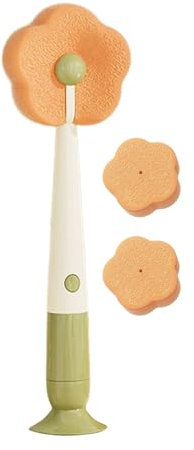 Cup Brush Cleaner | Cup Brush - Sponge Suction Multifunctional Washer Flower-shaped Scrubber for Kitchen Sink Coffee Travel Wine Crevice