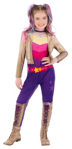 Smiffys Girls Unicorn Academy Sophia Costume, Official Kids Jumpsuit with Printed Mock Jacket, Colourful Fantasy Fancy Dress for Book Week, Birthday Parties, Cosplay & Halloween, Age 10-12