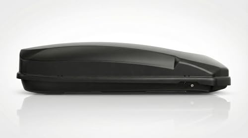 Auto Dachbox Satellite 600 - Dachkoffer Gepäckbox 600 Liter - Autokoffer Dach Box abschließbar Zentralverriegelung - universal geeignet für PKW Van SUV - schwarz matt