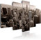 decomonkey Bilder New York 200x100 cm XXL 5 Teilig Leinwandbilder Bild auf Leinwand Wandbild Kunstdruck Wanddeko Wand Wohnzimmer Wanddekoration Deko Stadt City Architektur