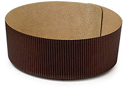 DECORA, 0320167 5 Flache Panettone-Formen à 1000 g, aus reiner Zellulose-Hartpapier, Hitzebeständig bis 200 °C, Ideal für die Herstellung eines flachen Panettone zu Hause, Hergestellt in Italien.