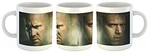 Unified Distribution Prison Break - Wenworth Miller, Dominic Purcell - Tasse mit Motiv Bedruckt, 300ml C-Henkel. Tolles Geschenk für Büro, Küche, Geburtstag, Ihre Neue Lieblingstasse zum Frühstück
