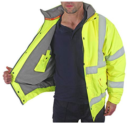 BOMBER JACKET FLEECE LINED SAT YELLOW 4XL